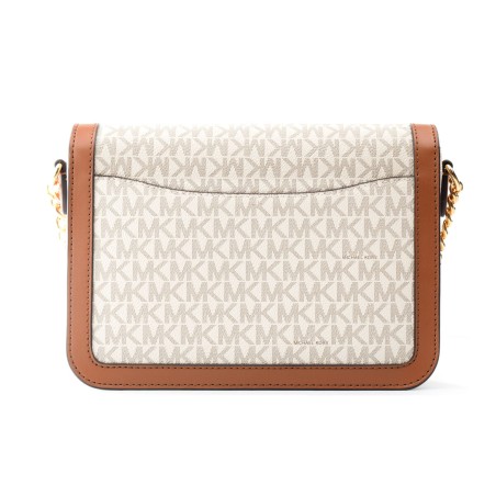 Borsa a Tracolla Michael Kors Leida Beige 34 x 27 x 9 cm