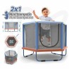 Trampolino per Bambini con Rete di Sicurezza Ociotrends 140 X 110 CM