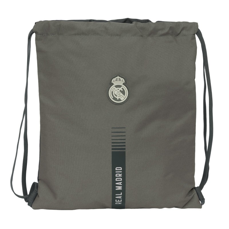 Zainetto con Cordini Real Madrid C.F. Grigio 35 x 40 x 1 cm Zainetto con Cordini Real Madrid C.F. Grigio 35 x 40 x 1 cm