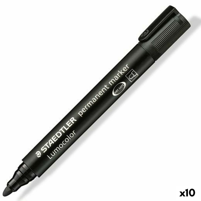 Marcatore permanente Staedtler Lumocolor 352-9 Nero (10 Unità) Marcatore permanente Staedtler Lumocolor 352-9 Nero (10 Unità)