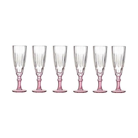 Calice da champagne Vivalto PR05720ST3/BHA6 PINK Rosa Cristallo 170 ml (6 Unità)