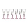 Calice da champagne Vivalto PR05720ST3/BHA6 PINK Rosa Cristallo 170 ml (6 Unità)