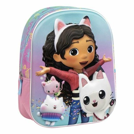 Zaino Scuola 3D Gabby's Dollhouse Rosa 25,0 x 31,0 x 10,0 cm