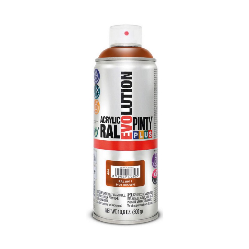 Vernice spray Pintyplus Evolution RAL 8011 400 ml Nut Brown Vernice spray Pintyplus Evolution RAL 8011 400 ml Nut Brown