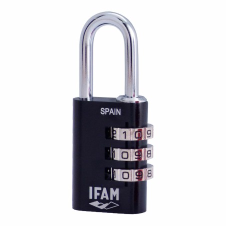Lucchetto a combinazione IFAM Combi30 Alluminio Nero