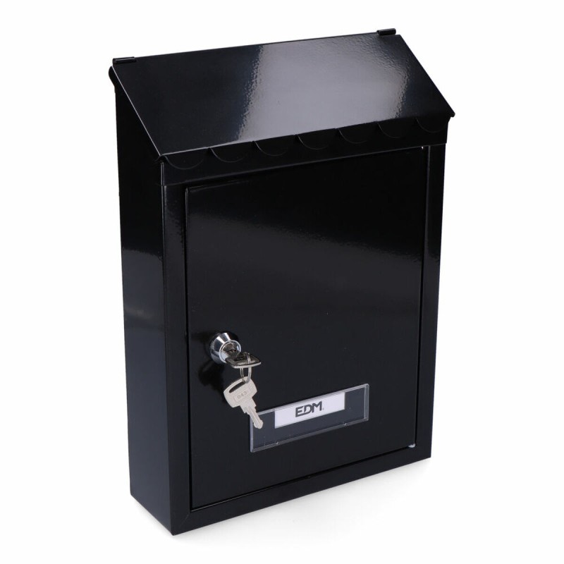 Cassetta della posta EDM 85806 Standard Nero Acciaio 21 x 6 x 30 cm Cassetta della posta EDM 85806 Standard Nero Acciaio 21 x 6 x 30 cm