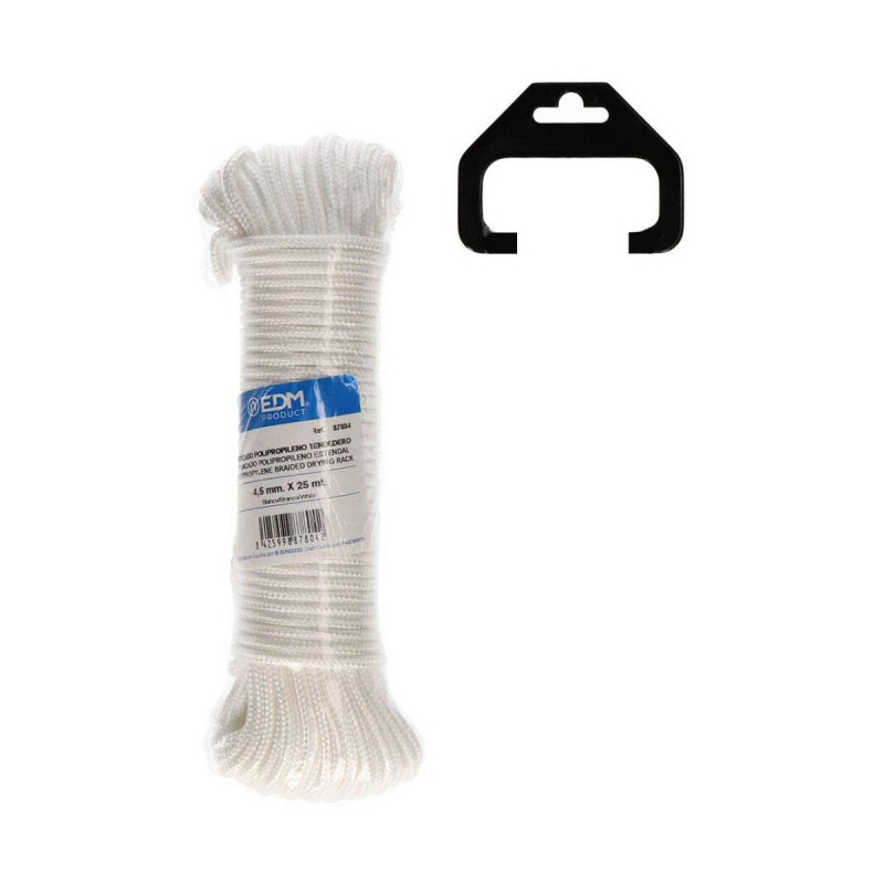 Corda intrecciata EDM 87804 Bianco polipropilene 4,5 mm x 25 m