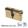 Cilindro EDM 85186 r13 Dorato Ottone Leva corta 60 x 30 x 17 mm Europeo