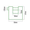 Lucchetto con chiave EDM 85239 Ottone Di sicurezza