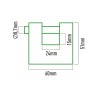 Lucchetto con chiave EDM 85240 Ottone Di sicurezza