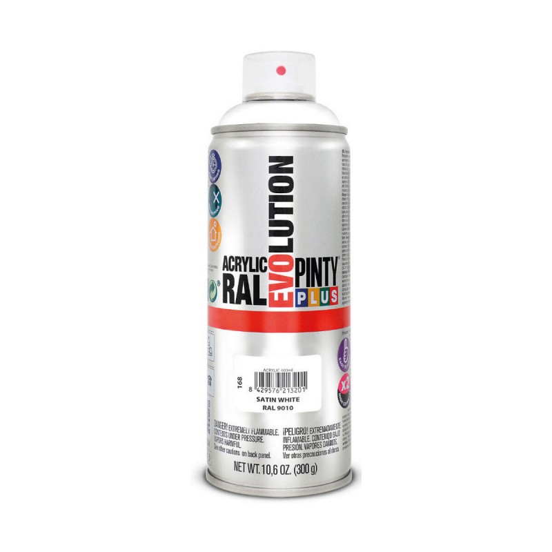 Vernice spray Pintyplus Evolution RAL 9010 400 ml Raso Pure White Vernice spray Pintyplus Evolution RAL 9010 400 ml Raso Pure White