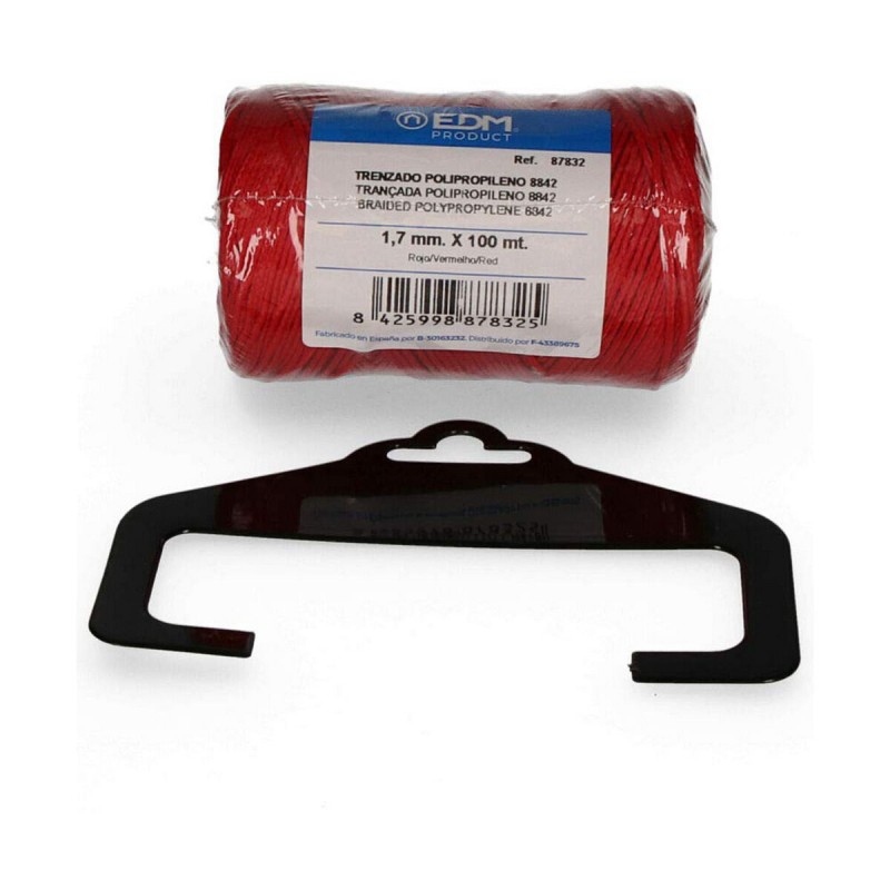 Corda intrecciata EDM 87832 Rosso polipropilene Corda intrecciata EDM 87832 Rosso polipropilene