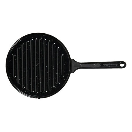 Griglia Vaello Rotonda Nero Acciaio Smaltato (Ø 24 cm)