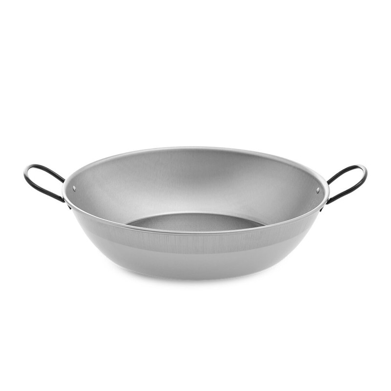 Padella Honda con Manici Vaello Acciaio Lucidato (Ø 38 cm) Padella Honda con Manici Vaello Acciaio Lucidato (Ø 38 cm)