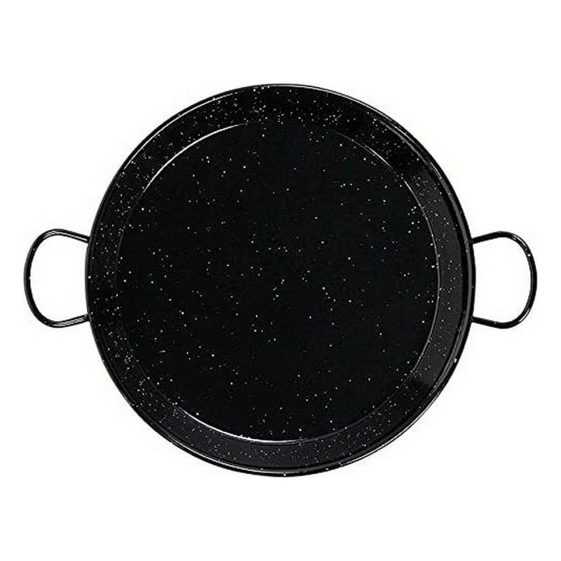 Padella Honda con Manici Vaello Nero Acciaio Smaltato (Ø 38 cm) Padella Honda con Manici Vaello Nero Acciaio Smaltato (Ø 38 cm)