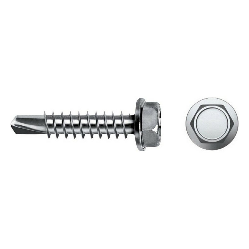 Vite autofilettante CELO 6,3 x 63 mm Vite per lamiera 100 Unità Zincato Vite autofilettante CELO 6,3 x 63 mm Vite per lamiera 100 Unità Zincato