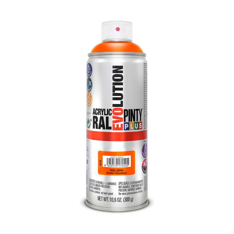 Vernice spray Pintyplus Evolution RAL 2004 400 ml Pure Orange Vernice spray Pintyplus Evolution RAL 2004 400 ml Pure Orange
