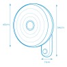 Ventilatore da Parete EDM 33526 Bianco 50 W 55 W Ø 45 cm