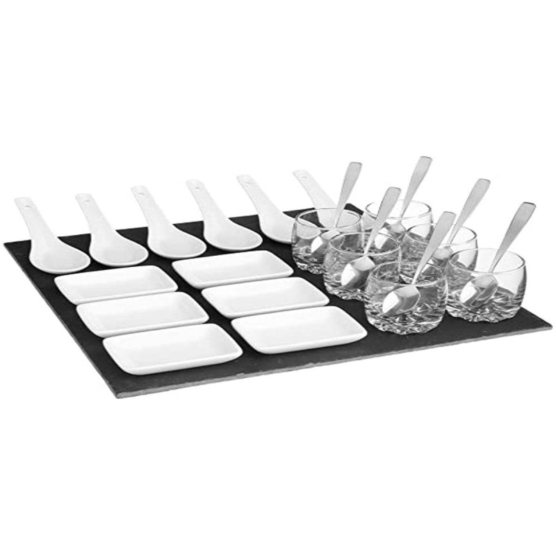 Set da Aperitivo Secret de Gourmet Nero Lavagna (30 x 30 cm) Set da Aperitivo Secret de Gourmet Nero Lavagna (30 x 30 cm)