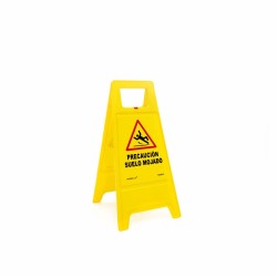 Pannello pieghevole precauzione pavimento bagnato Normaluz Giallo 30 x 21 x 62 cm