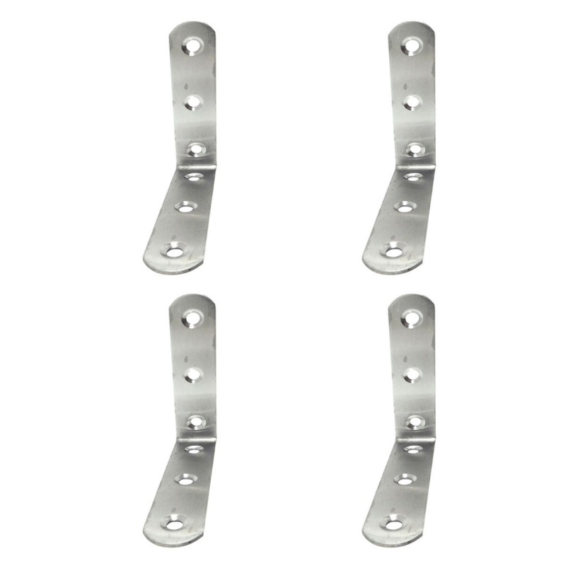 Staffa ad angolo EDM 86093 an24 Acciaio inossidabile 8 x 8 x 1,9 cm 4 Unità