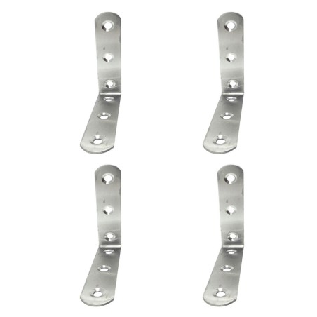 Staffa ad angolo EDM 86093 an24 Acciaio inossidabile 8 x 8 x 1,9 cm 4 Unità