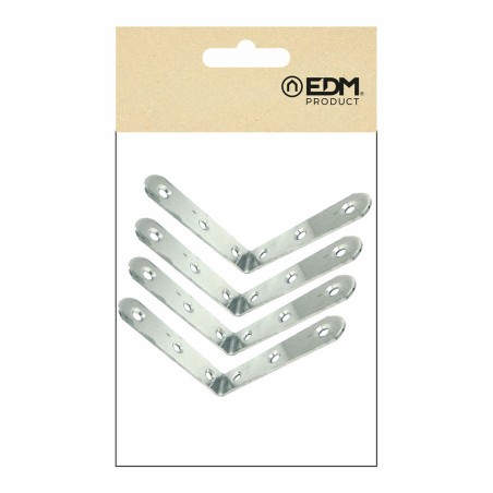 Staffa ad angolo EDM 86093 an24 Acciaio inossidabile 8 x 8 x 1,9 cm 4 Unità