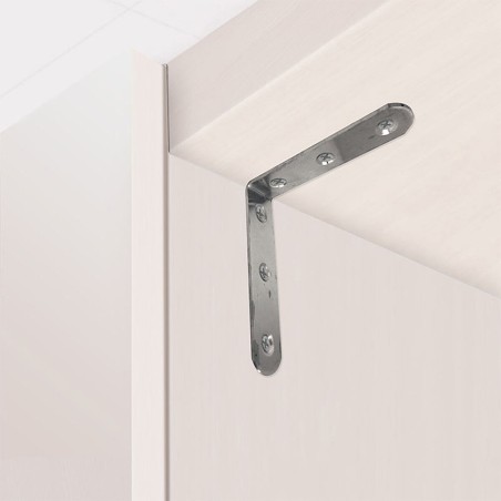 Staffa ad angolo EDM 86093 an24 Acciaio inossidabile 8 x 8 x 1,9 cm 4 Unità