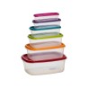 Set di 6 scatole porta pranzo 5five Simply Smart polipropilene 300 ml 225 ml 175 ml 12,5 ml 0,3 g 245 ml Multicolore Rettangolar