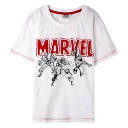 Maglia a Maniche Corte Bambino Marvel Bianco