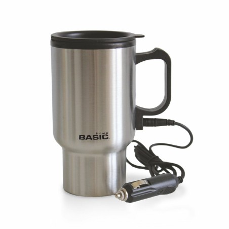 Tazza Thermos con Coperchio Basic Home Argentato 400 ml 0,4 l Elettrica (12 Unità)