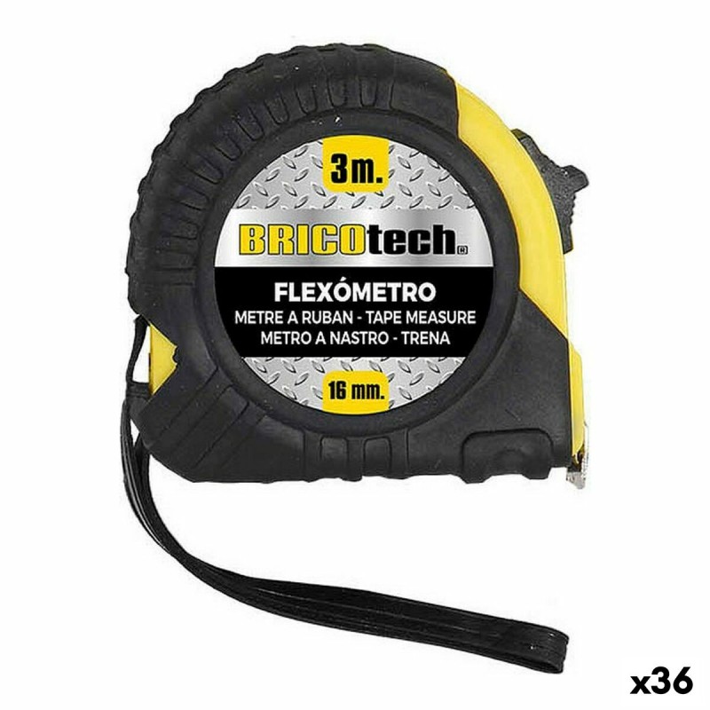 Metro a Nastro Bricotech Bricotech 13,5 x 8,5 x 3 cm (36 Unità) (3 m) Metro a Nastro Bricotech Bricotech 13,5 x 8,5 x 3 cm (36 Unità) (3 m)