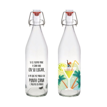 Bottiglia di Vetro La Mediterránea Vetro 1 L (12 Unità)