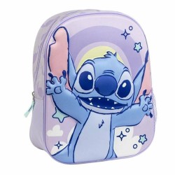 Zaino Scuola 3D Stitch Lilla 25,0 x 31,0 x 10,0 cm