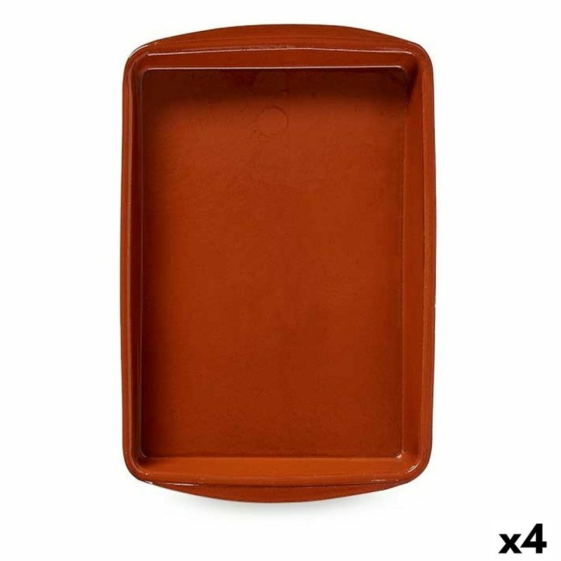 Pirofila da Forno Argilla cotta 4 Unità 40 x 5 x 26,5 cm Pirofila da Forno Argilla cotta 4 Unità 40 x 5 x 26,5 cm