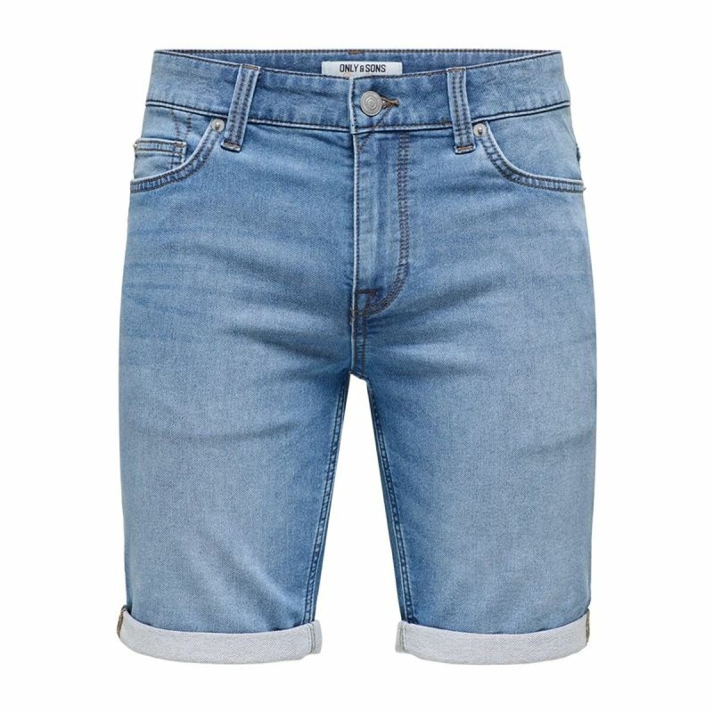 Shorts di Jeans per Uomo Only & Sons Onsply 8584 Blue Denim Azzurro Shorts di Jeans per Uomo Only & Sons Onsply 8584 Blue Denim Azzurro