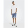Shorts di Jeans per Uomo Only & Sons Onsply 8584 Blue Denim Azzurro
