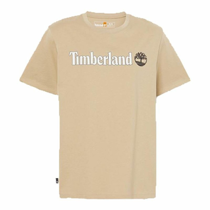 Maglia a Maniche Corte Uomo Timberland Kennebec River Linear Logo Marrone Chiaro Maglia a Maniche Corte Uomo Timberland Kennebec River Linear Logo Marrone Chiaro
