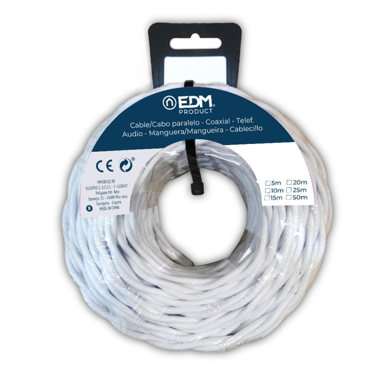 Cavo EDM 11986 Bianco 2 x 1,5 mm 25 m Cavo EDM 11986 Bianco 2 x 1,5 mm 25 m
