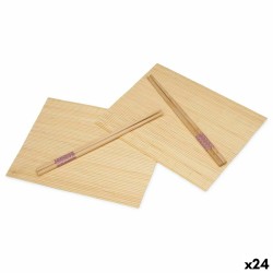 Set per Sushi Kinvara BM-001 Legno Bambù 24 x 18 cm 24 x 0,5 x 0,5 cm (24 Unità)