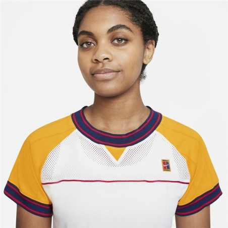 Maglia a Maniche Corte Donna Nike Court Dri-Fit Slam Bianco