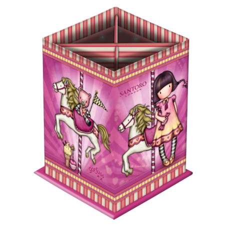 Portapenne Safta Carousel Rosa