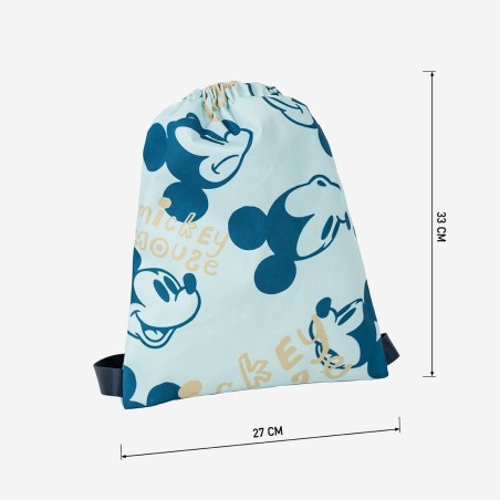 Zaino a Sacca per Bambini Mickey Mouse Azzurro 27 x 33 cm