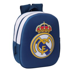 Zaino per Bambini Real Madrid C.F. Nero 27 x 33 x 10 cm 3D