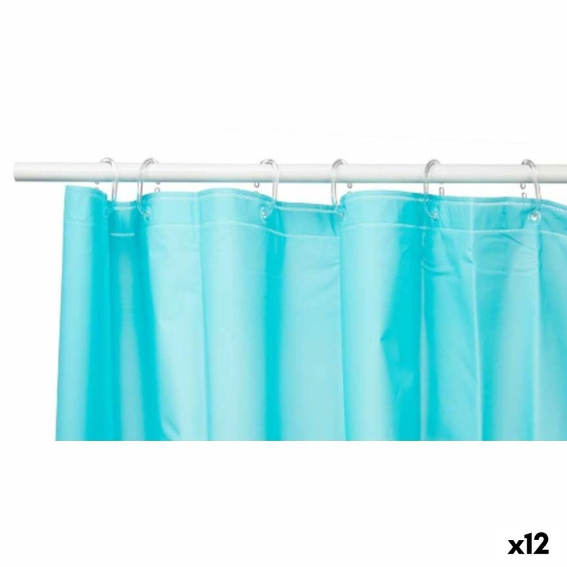 Tenda da Doccia Berilo SC-MIX-01-BLUE Azzurro Polietilene EVA 180 x 180 cm (12 Unità) Tenda da Doccia Berilo SC-MIX-01-BLUE Azzurro Polietilene EVA 180 x 180 cm (12 Unità)