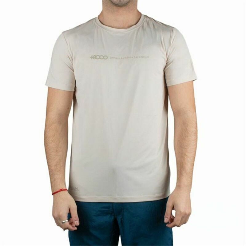 Maglia a Maniche Corte Uomo +8000 Uvero Beige Maglia a Maniche Corte Uomo +8000 Uvero Beige