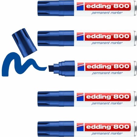 Marcatore permanente Edding 800 Azzurro (5 Unità)