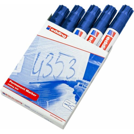 Marcatore permanente Edding 800 Azzurro (5 Unità)