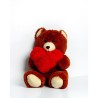 Orsetto di Peluche GO GIFT FRANK 50 BR Marrone Stoffa Cuore 50 cm
