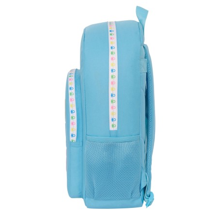 Zaino Scuola Benetton Spring Celeste 30 x 46 x 14 cm